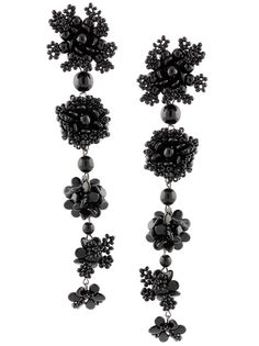 Carolina Herrera серьги-подвески в форме цветов