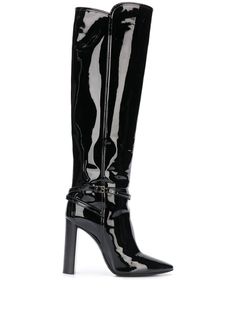 Saint Laurent лакированные сапоги