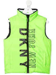 Dkny Kids стеганый жилет с логотипом