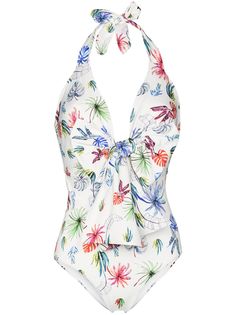 Silvia Tcherassi купальник с V-образным вырезом и принтом