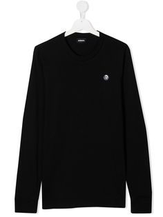 Diesel Kids свитер с нашивкой-логотипом