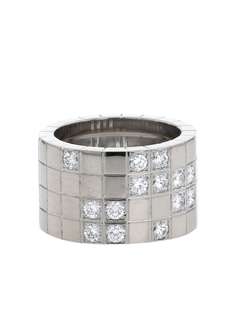 Cartier кольцо Lanière 2010-х годов из белого золота с бриллиантами pre-owned