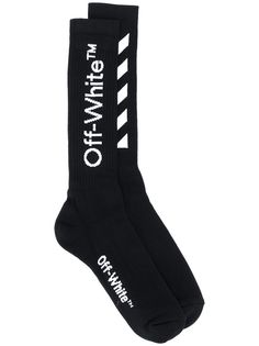 Off-White носки с диагональными полосками