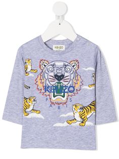 Kenzo Kids футболка с длинными рукавами и логотипом