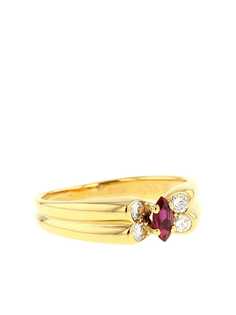 Van Cleef & Arpels кольцо 1980-х годов из желтого золота с рубинами и бриллиантами