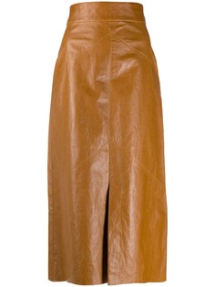 Isabel Marant юбка миди из искусственной кожи