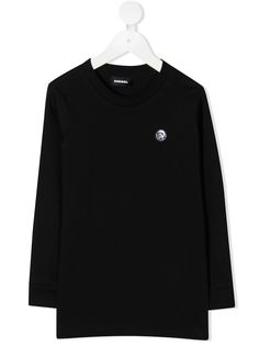 Diesel Kids свитер с нашивкой-логотипом