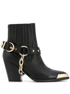 Versace Jeans Couture ботильоны с пряжками и цепочкой