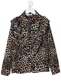 MSGM Kids блузка с леопардовым принтом