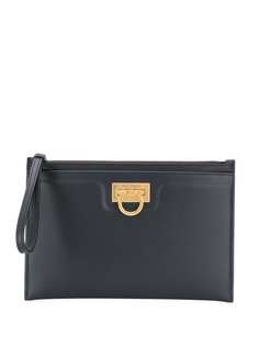 Salvatore Ferragamo клатч с декором Gancini