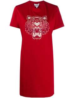Kenzo платье-футболка с вышивкой Tiger