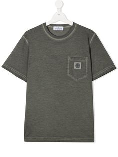 Stone Island Junior футболка с нашивкой-логотипом
