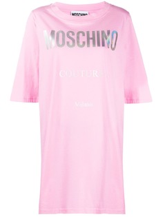 Moschino платье-футболка с логотипом