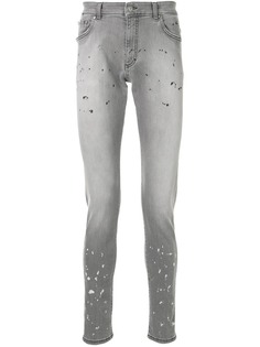 Represent джинсы с эффектом разбрызганной краски