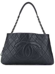 Chanel Pre-Owned стеганая сумка-тоут 2009-2010 годов с логотипом CC