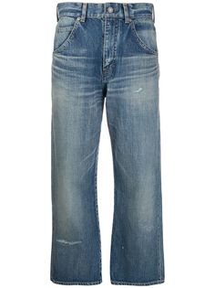 Saint Laurent укороченные джинсы прямого кроя