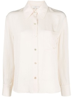 Vince рубашка с длинными рукавами и нагрудным карманом