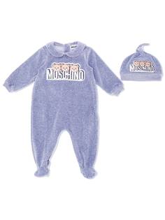 Moschino Kids комплект из комбинезона и шапки с логотипом