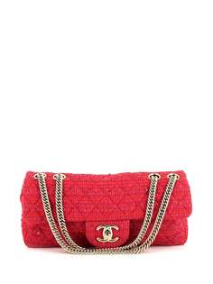 Chanel Pre-Owned стеганая твидовая сумка Baguette