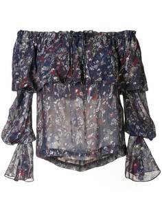 IRO топ с открытыми плечами и абстрактным принтом