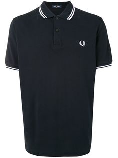 Fred Perry рубашка поло с отделкой в полоску и логотипом