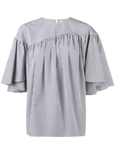 A.W.A.K.E. Mode полосатая блузка с присборенной отделкой