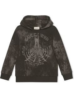 Gucci Kids толстовка с принтом Gucci Web