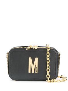 Moschino поясная сумка с логотипом M и съемной цепочкой