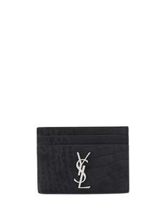 Saint Laurent картхолдер с логотипом