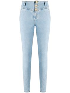 Alessandra Rich джинсы скинни с завышенной талией