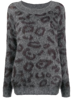 P.A.R.O.S.H. джемпер с леопардовым принтом и длинными рукавами