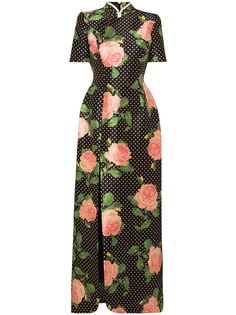 Richard Quinn платье макси с цветочным принтом
