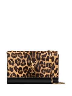 Saint Laurent сумка на плечо Kate с леопардовым принтом