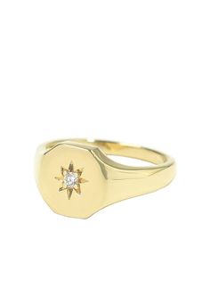 BONDEYE JEWELRY перстень Josie из желтого золота с бриллиантом