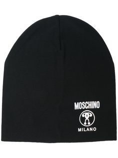 Moschino шапка бини с принтом
