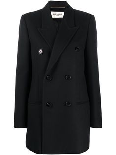 Saint Laurent двубортное пальто