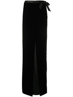 Saint Laurent бархатная длинная юбка