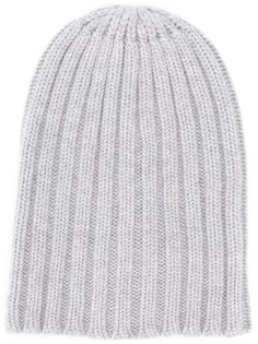 Laneus кашемировая шапка бини в рубчик