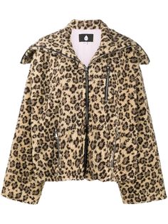 Natasha Zinko куртка оверсайз с леопардовым принтом