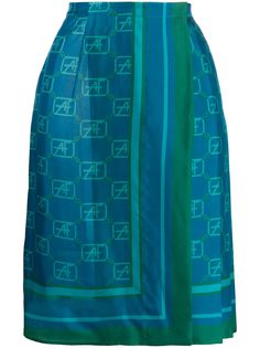 Alberta Ferretti юбка миди с монограммой