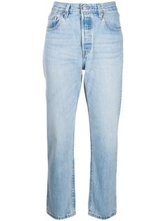 Levis укороченные джинсы бойфренды с завышенной талией