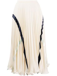 See by Chloé плиссированная юбка с контрастными полосками