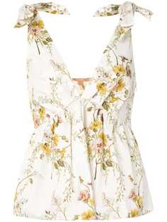 Brock Collection расклешенная блузка с цветочным принтом