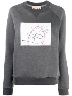 Plan C толстовка с графичным принтом и круглым вырезом