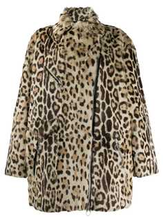 Moschino Pre-Owned пальто 1990-х годов с леопардовым принтом