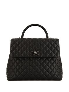 Chanel Pre-Owned стеганая сумка-тоут 2017-го года с логотипом CC