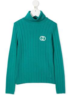 Gucci Kids водолазка с логотипом Interlocking G
