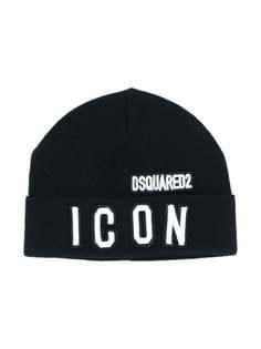 Dsquared2 Kids шапка бини с вышивкой Icon