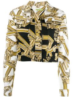 Versace Jeans Couture джинсовая куртка с принтом