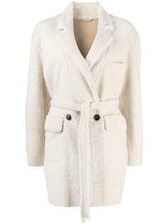 Simonetta Ravizza однобортное пальто с поясом